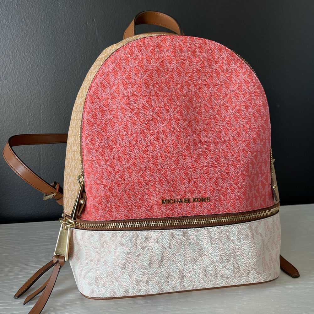 Micheal Micheal Kors Rhea Medium color-block logo backpack